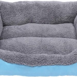 Grizzly Square Dog Bed Blue Large - 66 x 50cm Square Dog Bed