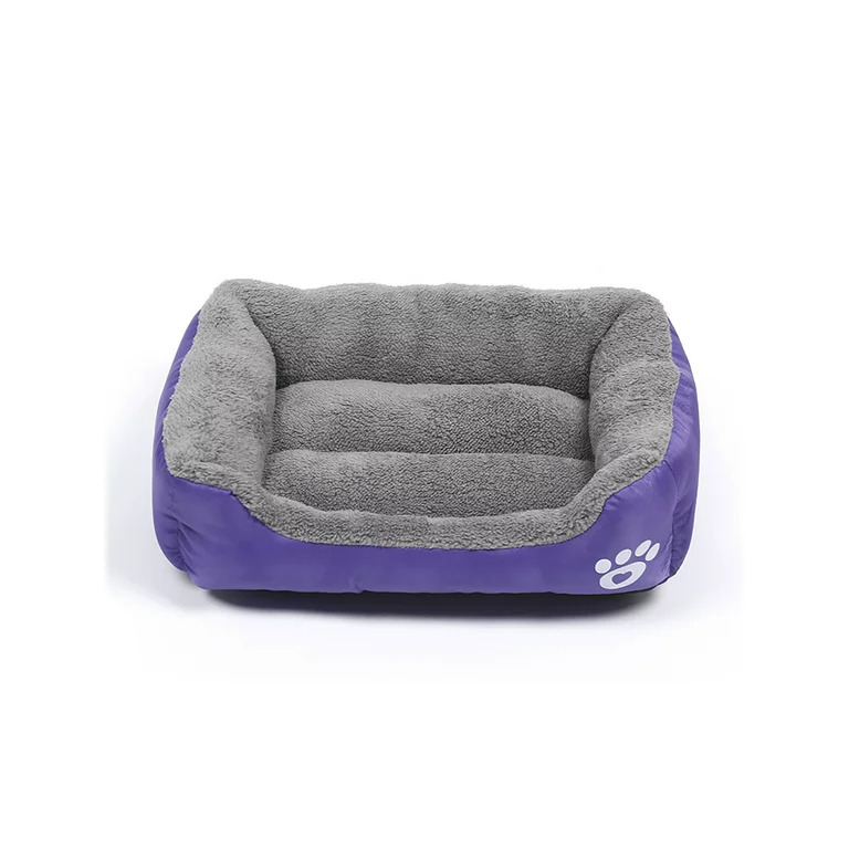 main-1177.jpg Grizzly Square Dog Bed Purple Medium - 54 x 42cm Square Dog Bed - Image 1