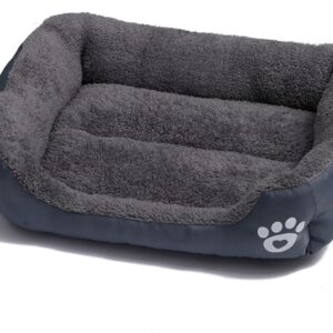Grizzly Square Dog Bed Grey Small - 43 x 32cm Square Dog Bed