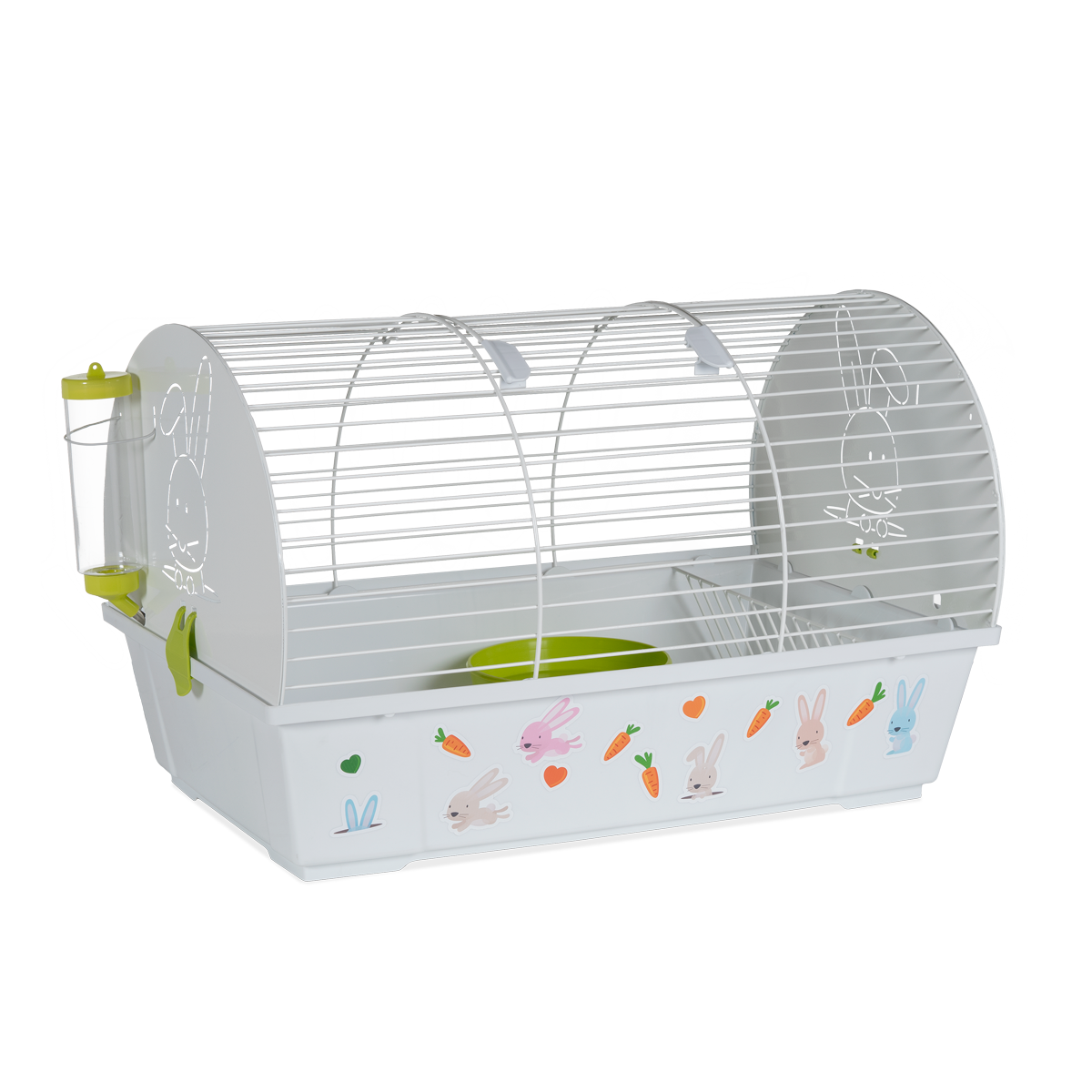 main-12.png VOLTREGA SPAIN RABBIT CAGE 993 WHITE PISTACHIO Depth 58 cm Width 36 cm Height 37.5 cm Weight 2.61 - Image 1