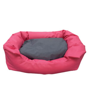 NutraPet L-56CM W-44CM H-14CM LOUNGER BED PINK & GREY S