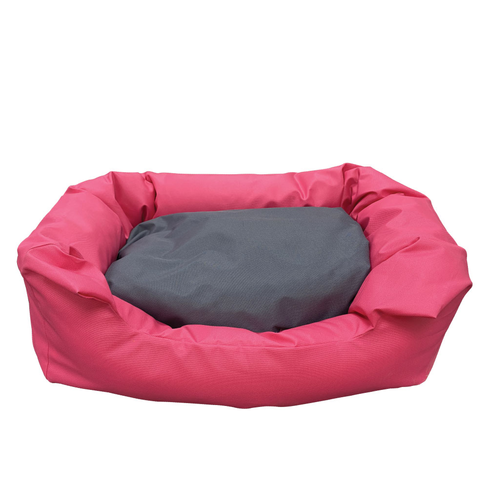 main-127.jpg NutraPet L-56CM W-44CM H-14CM LOUNGER BED PINK & GREY S - Image 1