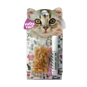 NutraPet Plushy Paws Nail Caps 24K Gold Glitter #78 Large