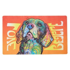 Drymate Mats For Dogs Beagle Love 12 X 20 Inch/30 Cms X 50 Cms