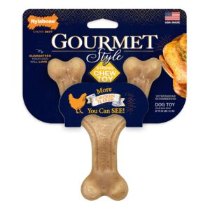 Nylabone Strong Chew Wishbone Reg Chicken Gourmet style