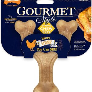 Nylabone Strong Chew Wishbone Chicken GNT Gourmet Style