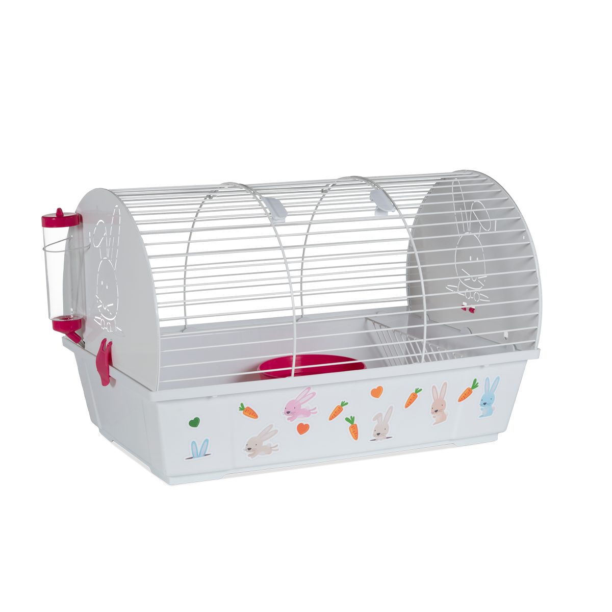 main-18.png VOLTREGA SPAIN RABBIT CAGE 993 WHITE FUCHSIA 37 x 58 x 37.50 cm - Image 1