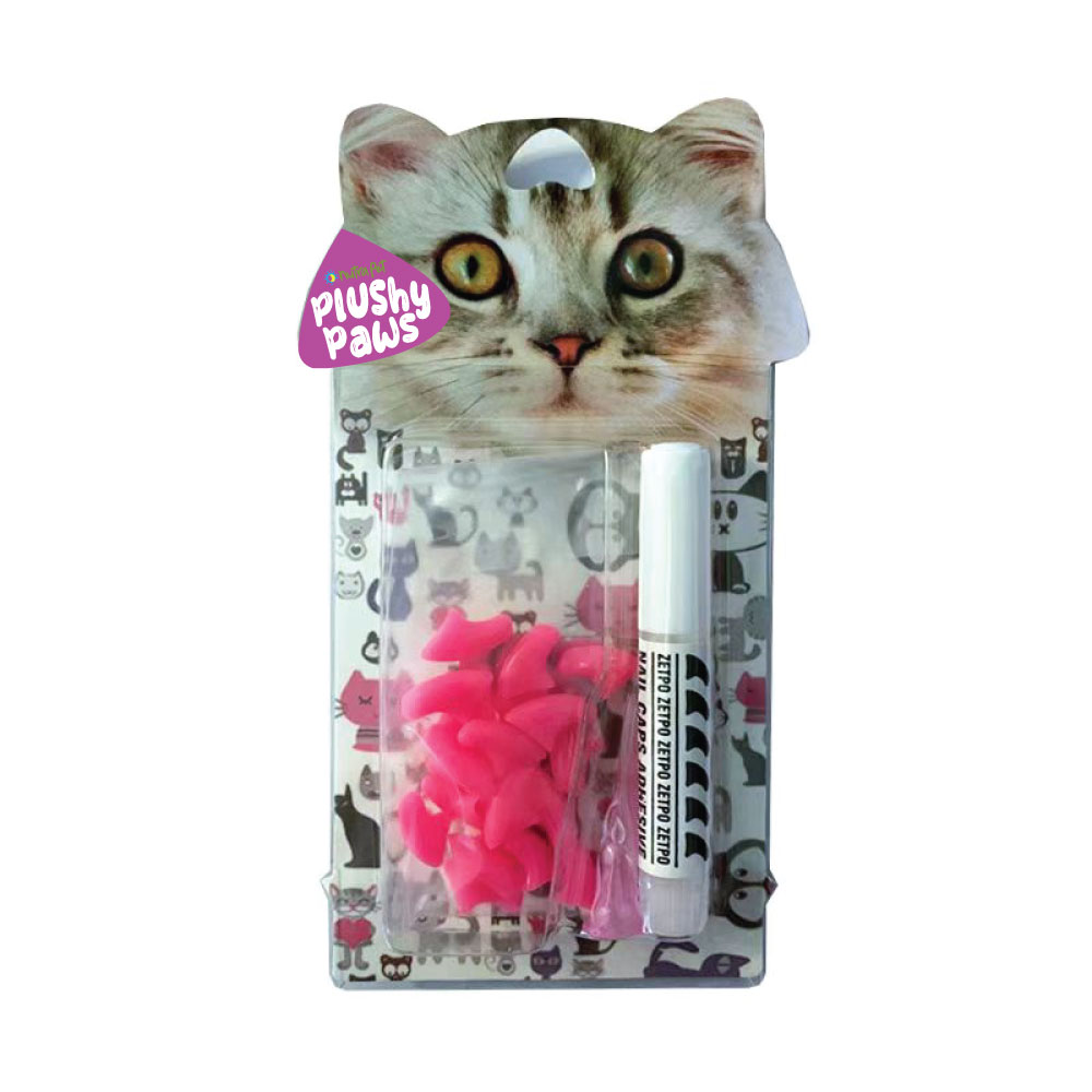 main-186.jpg NutraPet Plushy Paws Nail Caps Princess Pink #21 Large - Image 1