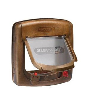 main-210.jpg PetSafe 4 Way Locking Deluxe Cat Flap - Wood Grain - Image 1