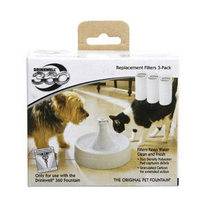 Pet Safe Drinkwell 360 Pet Fountain Replacement Charcoal Filters (3-Pack) Pet Fountain Accessories