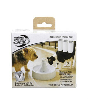 main-214.jpg Pet Safe Drinkwell 360 Pet Fountain Replacement Charcoal Filters (3-Pack) Pet Fountain Accessories - Image 1