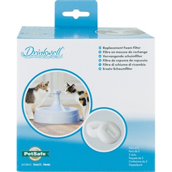 CREATOR: gd-jpeg v1.0 (using IJG JPEG v80), quality = 90 Pet Safe Drinkwell 360 Plastic Pet Fountain Replacement Foam Filters (2-Pack) Pet Fountain Accessories - Image 1