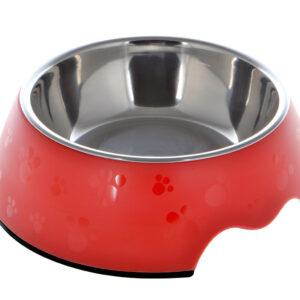 Nutrapet Melamine Round Paw Bowl Sets Red M:17.5 * 6.5Cms 350/ml11.8oz