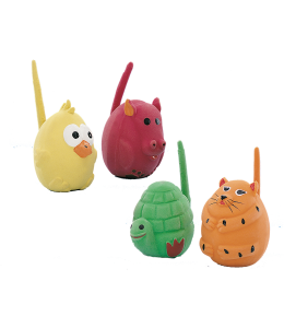 Vadigran Dog toy latex animals with tail Ass. 6cm - 1Pc