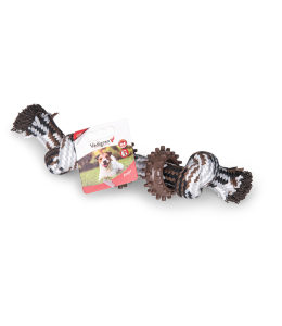 Vadigran Cotton rope 2 knots 2 rings brown 30g 16cm
