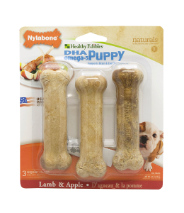 Nylabone Healthy Edibles Puppy Lamb & Apple 3 Count Blister Card Regular