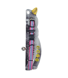 Swooosh The Glow Park nylon reflective safe collar C-10mm 18/28cm pink