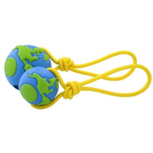 Planet Dog Orbee Ball w/ Rope Blu/Grn LG
