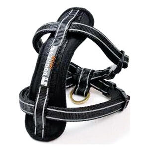 Dogness Black Reflective Neoprene Harness L
