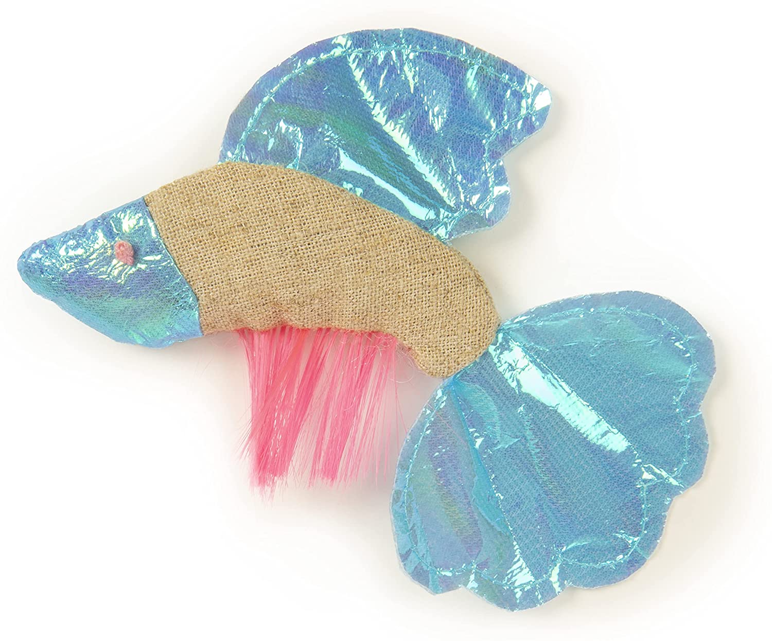 main-312.jpg Petlinks® Batty Beta™ Fish with Frills Catnip Cat Toy - Image 1