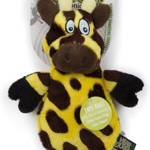 HEAR DOGGY!Â® Flattie Giraffe with Chew Guard Technologyâ„¢ and Silent Squeak Technologyâ„¢ Plush Dog Toy