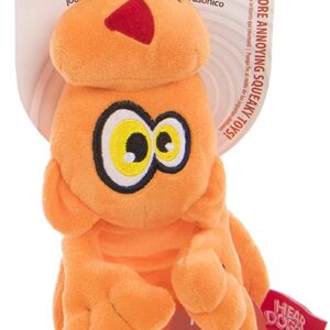 HEAR DOGGY!Â® Flattie Cat Orange with Chew Guard Technologyâ„¢ and Silent Squeak Technologyâ„¢ Plush Dog Toy