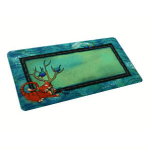 Dry Mate Cat Place Mates Blue Swirl Tree Kity 12 X 20 Inches