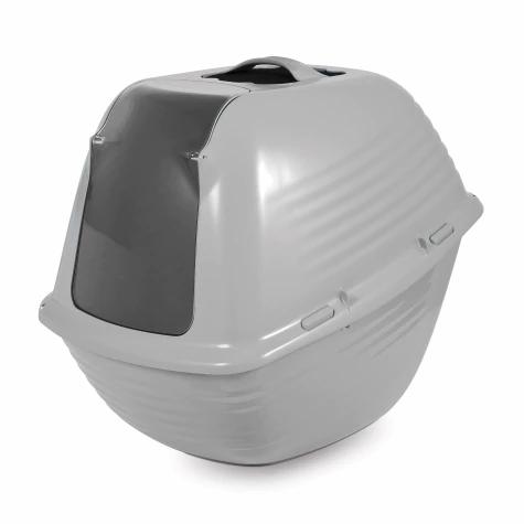 main-341.jpg PETMATE STAY FRESH HOODED PAN LARGE ~ PEARL SILVER - Image 1