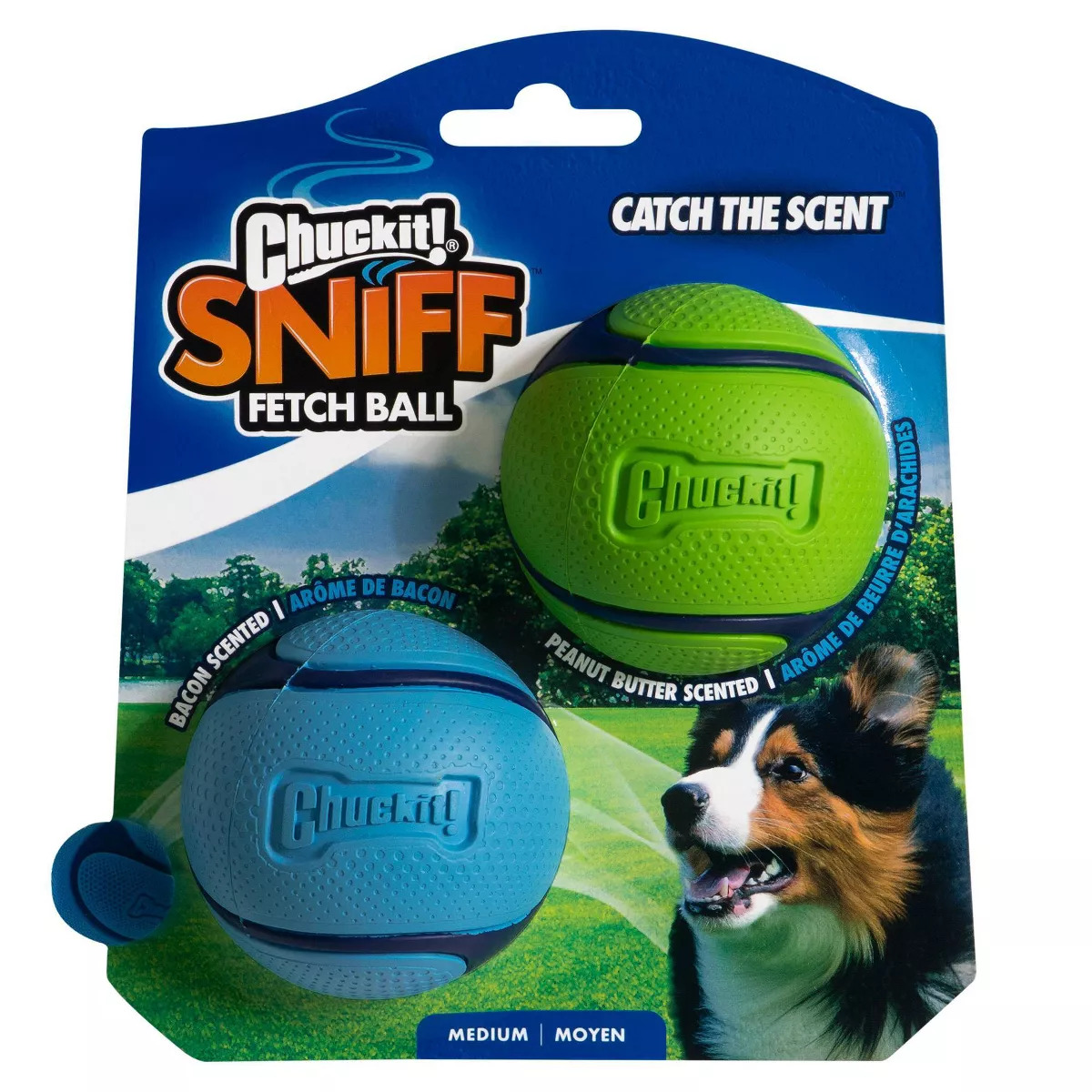 main-358.jpg Petmate Chuckit! Sniff Fetch Balls Duo Md 2Pk - Image 1