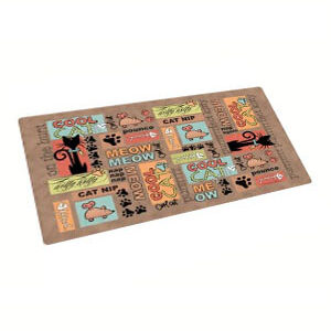Dry Mate Cat Place Mat Cool Cat Brown 12X20Cm