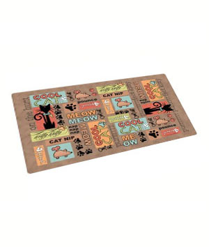 main-37.jpg Dry Mate Cat Place Mat Cool Cat Brown 12X20Cm - Image 1