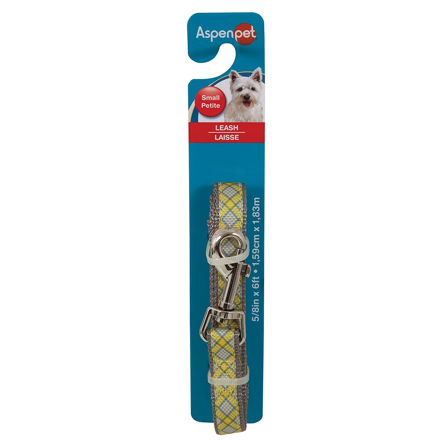 main-398.jpg PETMATE ASPEN PET DOG LEASH 1"X6' YELLOW PLAID - Image 1