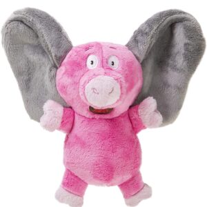 goDogÂ® Silent Squeakâ„¢ Flips Pig Elephant with Chew Guard Technologyâ„¢ Durable Plush Dog Toy, Large