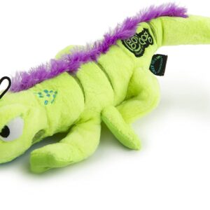 Godog Amphibianz With Chew Guard Technology Durable Plush Dog Toys Green With Squeakers