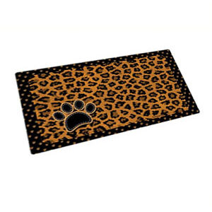 Dry Mate Pet Place Mate Dogs/Cats Tan Leopard 12 X 20 Inches