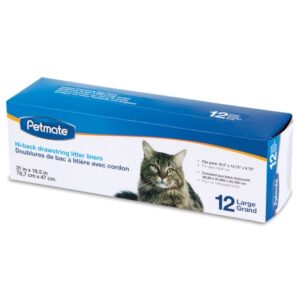 Petmate Liner Hi Back Drawstring 12Ct Large