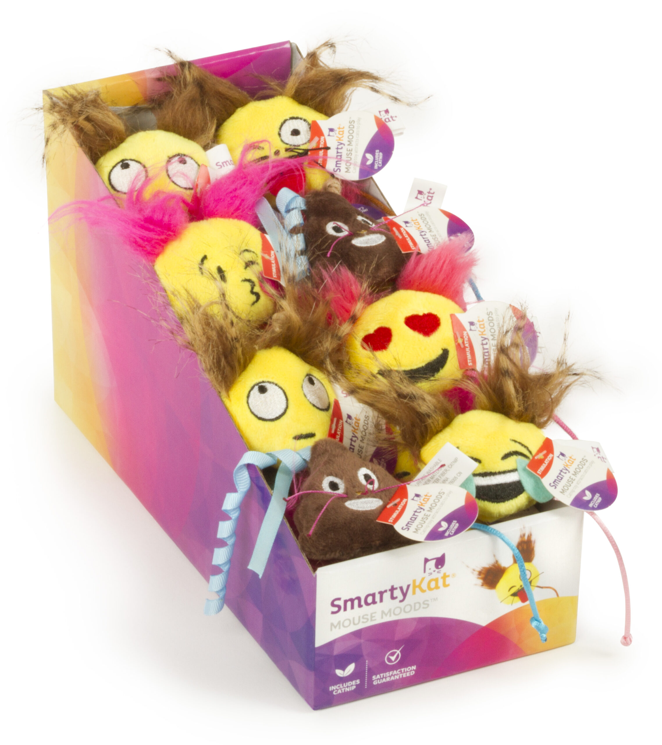 main-476.jpg Smartykat® Mouse Moods™ Set Of 2 Emoji Catnip Cat Toys - Image 1