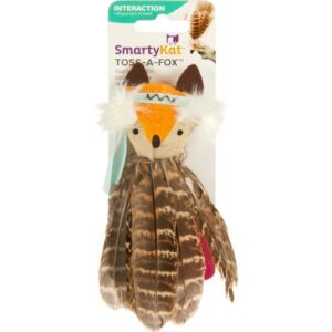SmartykatÂ® Toss-A-Foxâ„¢ Feathered Cat Toy