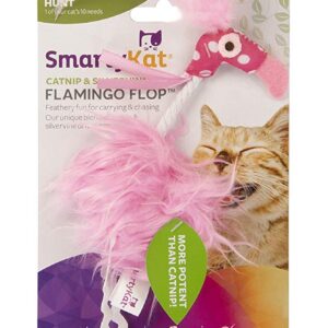 SmartykatÂ® Flamingo Flopâ„¢ Feathered Catnip And Silvervine Cat Toy