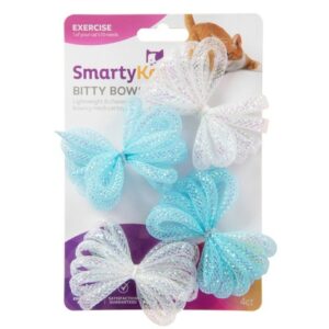 SmartykatÂ® Bitty Bowsâ„¢ Set Of 4 Mesh Ball Cat Toys