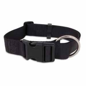 PETMATE NYLON ADJUSTABLE DOG COLLAR 5/8"X10-16" BLACK
