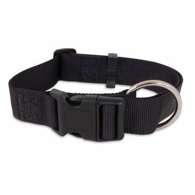 main-495.jpg PETMATE NYLON ADJUSTABLE DOG COLLAR 5/8"X10-16" BLACK - Image 1
