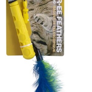 Petmate Jw Cat Telescopic Fluttery Feather Wand