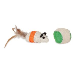 Petmate Jackson Galaxy Rope Mouse W/Ball