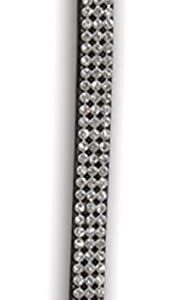 PETMATE BLING LEATHER DOG COLLAR 3/8" X 12" BLACK