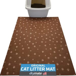 Dry Mate Brown Stripe Tan Paw Cat Litter Mat 28 X 36 Inches