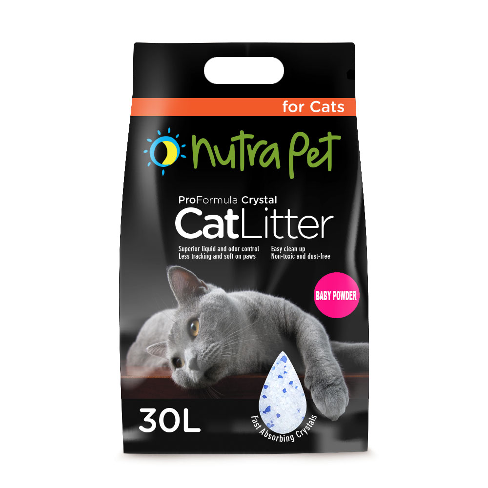 main-6.jpg Nutrapet Cat Litter Silica Gel 30L 20KGS- Baby Powder- SOLD PER BOX - Image 1