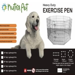 Nutrapet High Lightweight Exercise Pen- Black Powder Coated 42 andInches