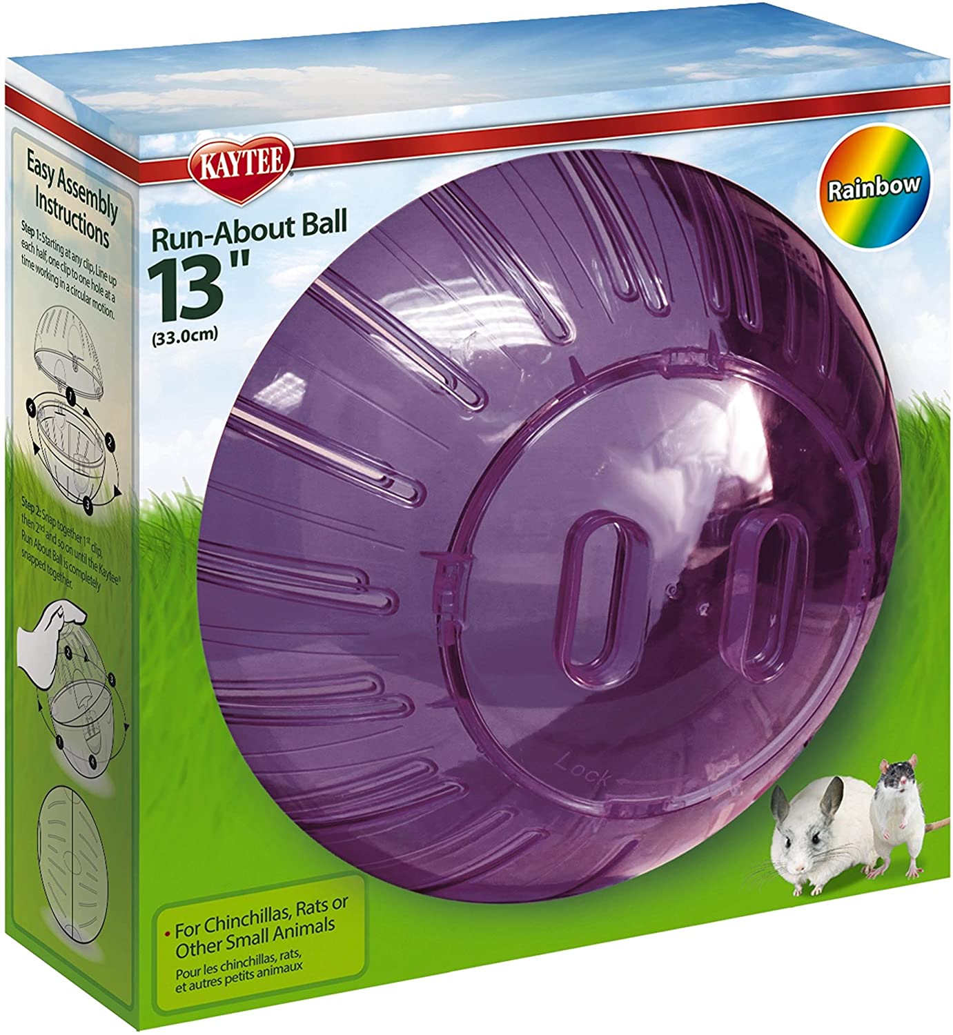 main-665.jpg KAYTEE RUN-ABOUT BALL MEGA RAINBOW 4/13IN BALLS AND WHEELS - Image 1