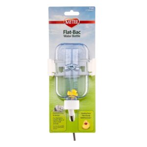 KAYTEE FLAT-BAC WATER BOTTLE 3/12MPK 4OZ FEEDERS AND WATER BOTTLES